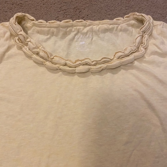 Talbots yellow top with gathering at neckline - Picture 6 of 11